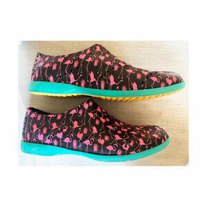 SOLD BIION Slip on Golf Shoes Mens Sz 11 Flamingo Pattern